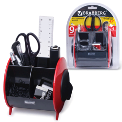 Канцелярский набор BRAUBERG "Motion 45°", 9 предм, вертик....